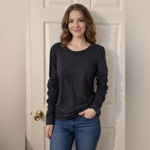 We The Free Ruched Sleeve Top